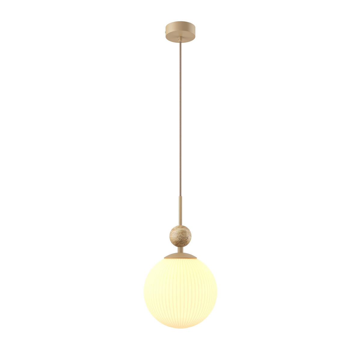 HÄNGELEUCHTE TAVO - Beige - 20/20/239 cm - Beige, Stein (20/20/239cm) - Maytoni