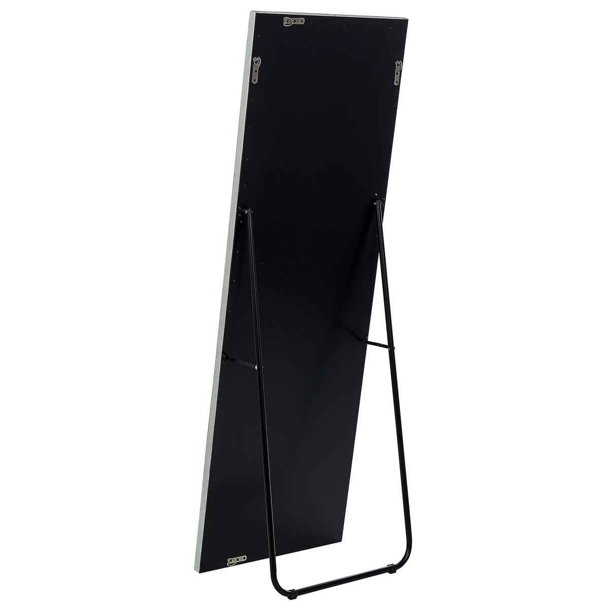 STANDSPIEGEL aus Kunstleder 50/150 cm Hellgrau Locronan - Grau, Kunststoff (50/150/33cm) - Beliani