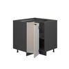 ECKUNTERSCHRANK Fame-Line GrauBeige 80.5 cm, AP Eiche - Greige/Anthrazit, Holzwerkstoff (80.5/82/60cm) - Vicco
