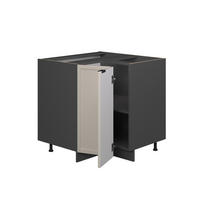 ECKUNTERSCHRANK Fame-Line GrauBeige 80.5 cm, AP Anthrazit - Anthrazit/Grau, Holzwerkstoff (80.5/82/60cm) - Vicco