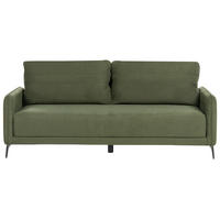 SCHLAFSOFA 3-Sitzer Stoff Grün Heming - Grün, Textil (200/88/90cm) - Beliani