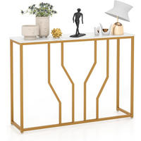EINGANGSTISCH 80cm Gold - Goldfarben, Holz (110/30/80cm) - COSTWAY