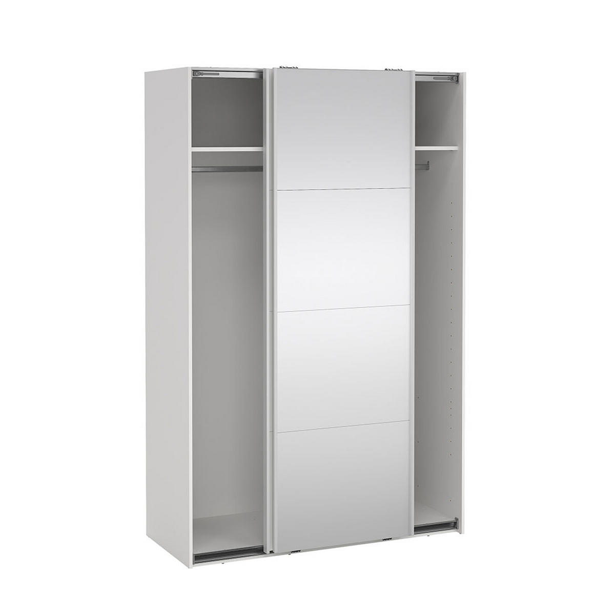 SCHIEBETÜRENSCHRANK, Bergamo, Weiß, Holzwerkstoff, 139 x 67 x 221 cm - Weiß, Holzwerkstoff (139/221/67cm) - ebuy24