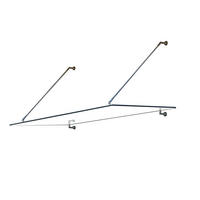 GLASVORDACH RENMA - Größe: 200 - Transparent, Glas (200.2/1.2/90.1cm) - Home Deluxe