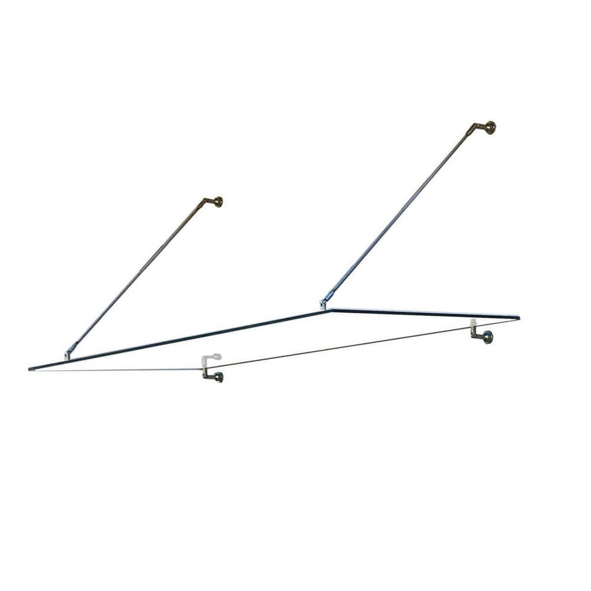 GLASVORDACH RENMA - Größe: 200 - Transparent, Glas (200.2/1.2/90.1cm) - Home Deluxe