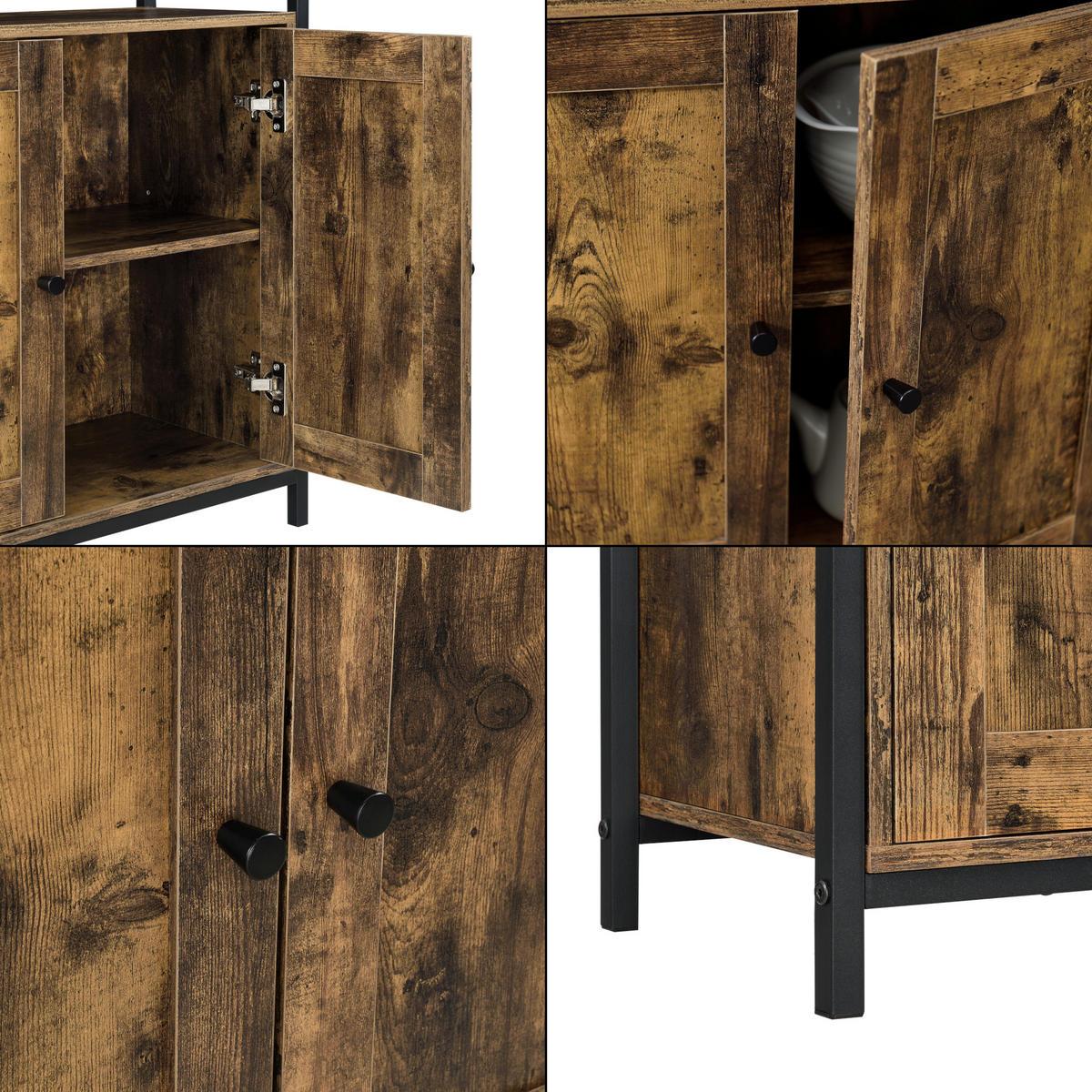 BEISTELLTISCH Aremark - Braun, Holzwerkstoff (30/66/79cm) - [en.casa]