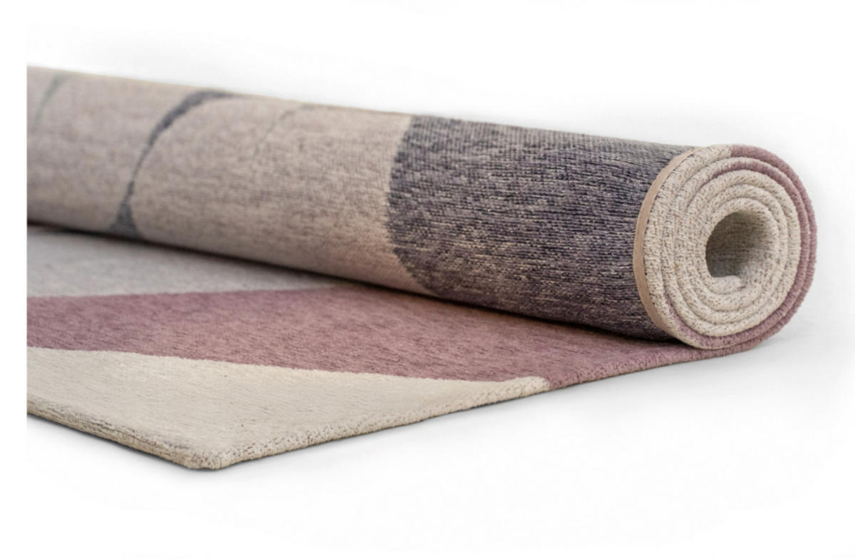 TEPPICH modern Flachgewebe ROCKY Lila 240 x 340 cm - Lila, Textil (240/340cm) - Novatrend