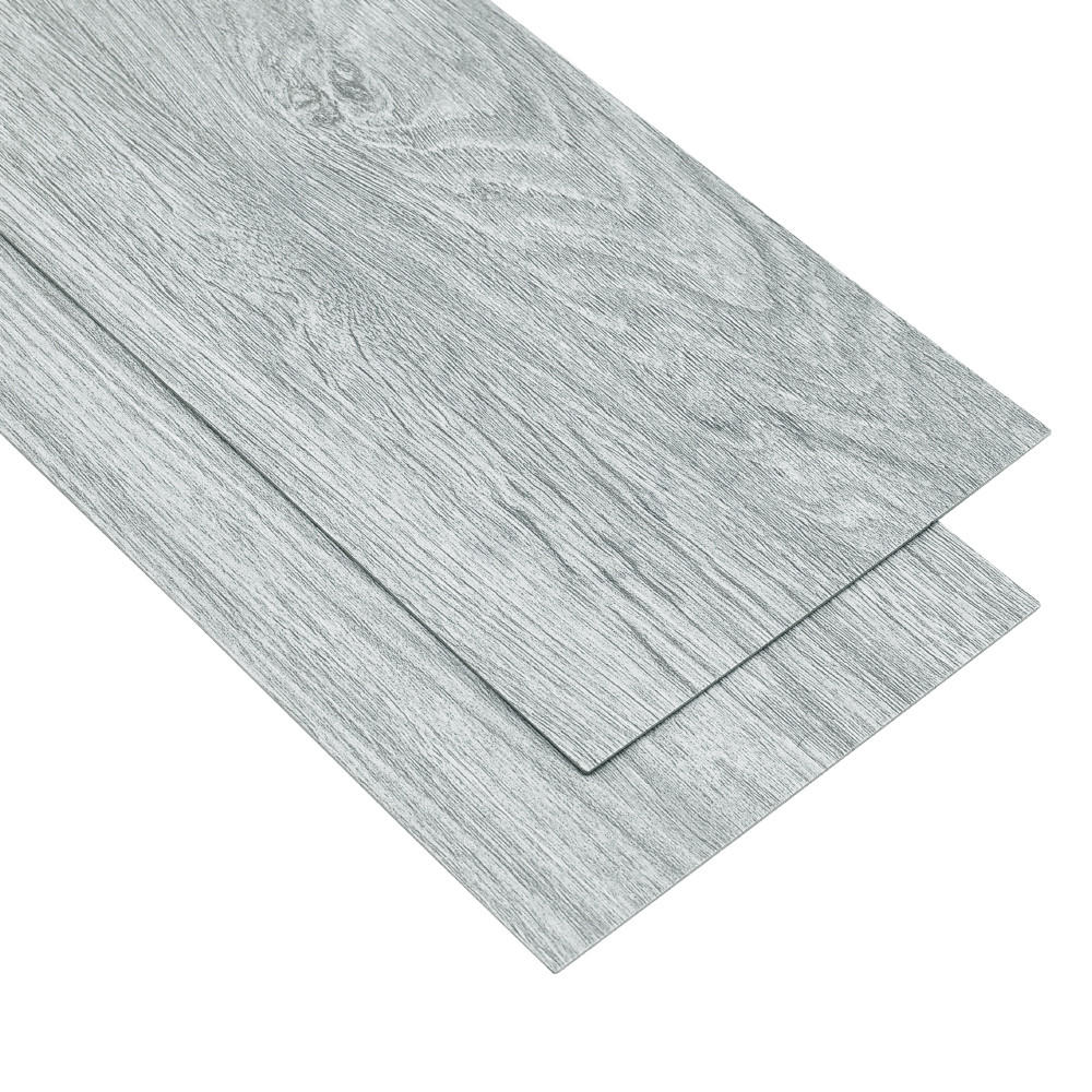 VINYLBODEN 5m²/36-TLG. selbstklebend PVC - Hellgrau, Kunststoff (0.2/91.5/15.2cm) - Livingandhome