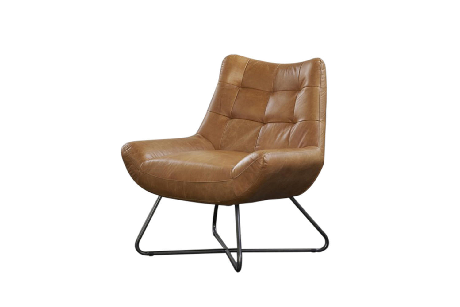 SESSEL SNOOZE Braun Leder - Dunkelbraun/Silberfarben, Leder (82/93/76cm) - KAWOLA