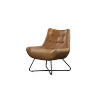 SESSEL SNOOZE Braun Leder - Dunkelbraun/Silberfarben, Leder (82/93/76cm) - KAWOLA