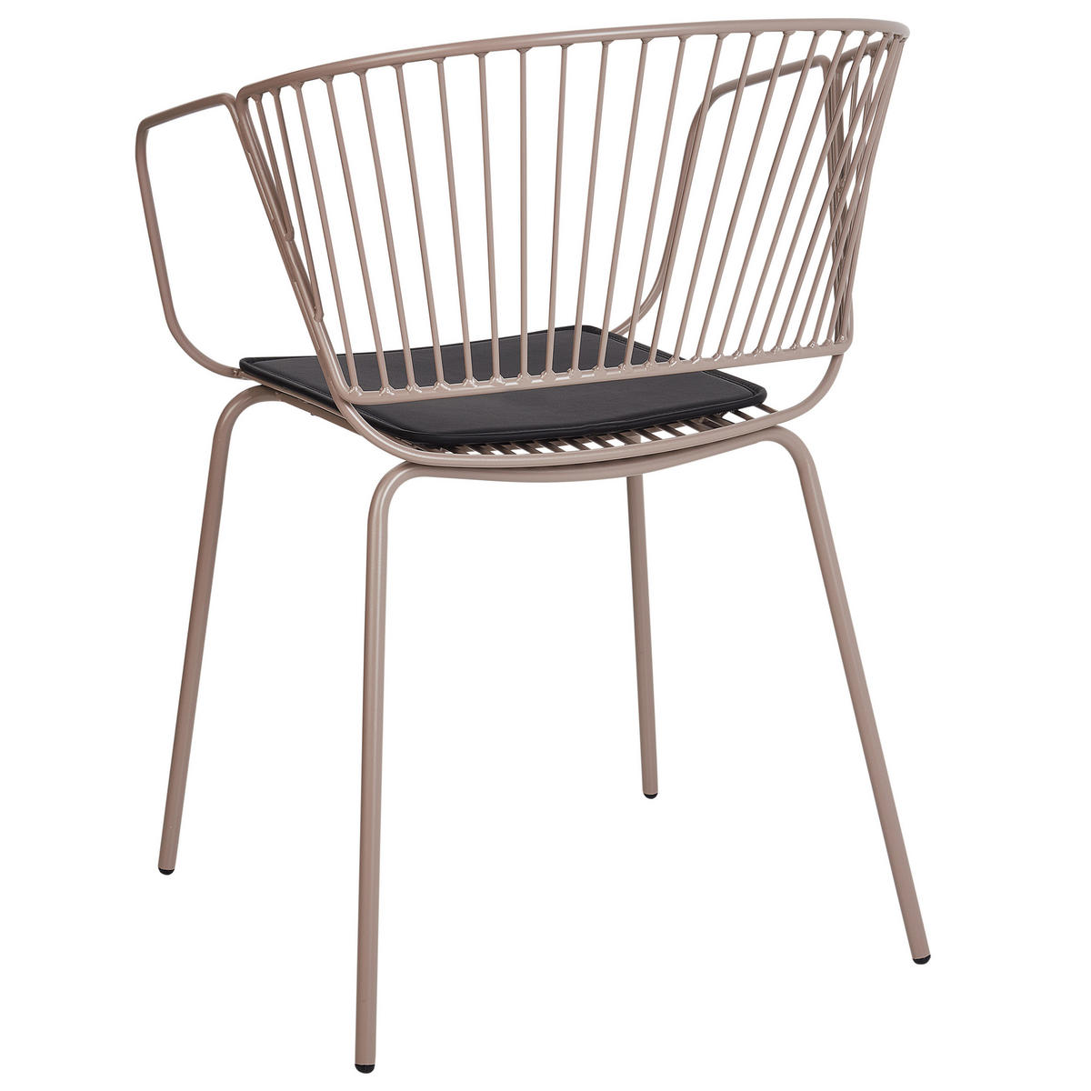FÉMSZÉK 2 darabos Szett Bézs Rigby - bézs/fekete, fém (54/77/49cm) - Beliani