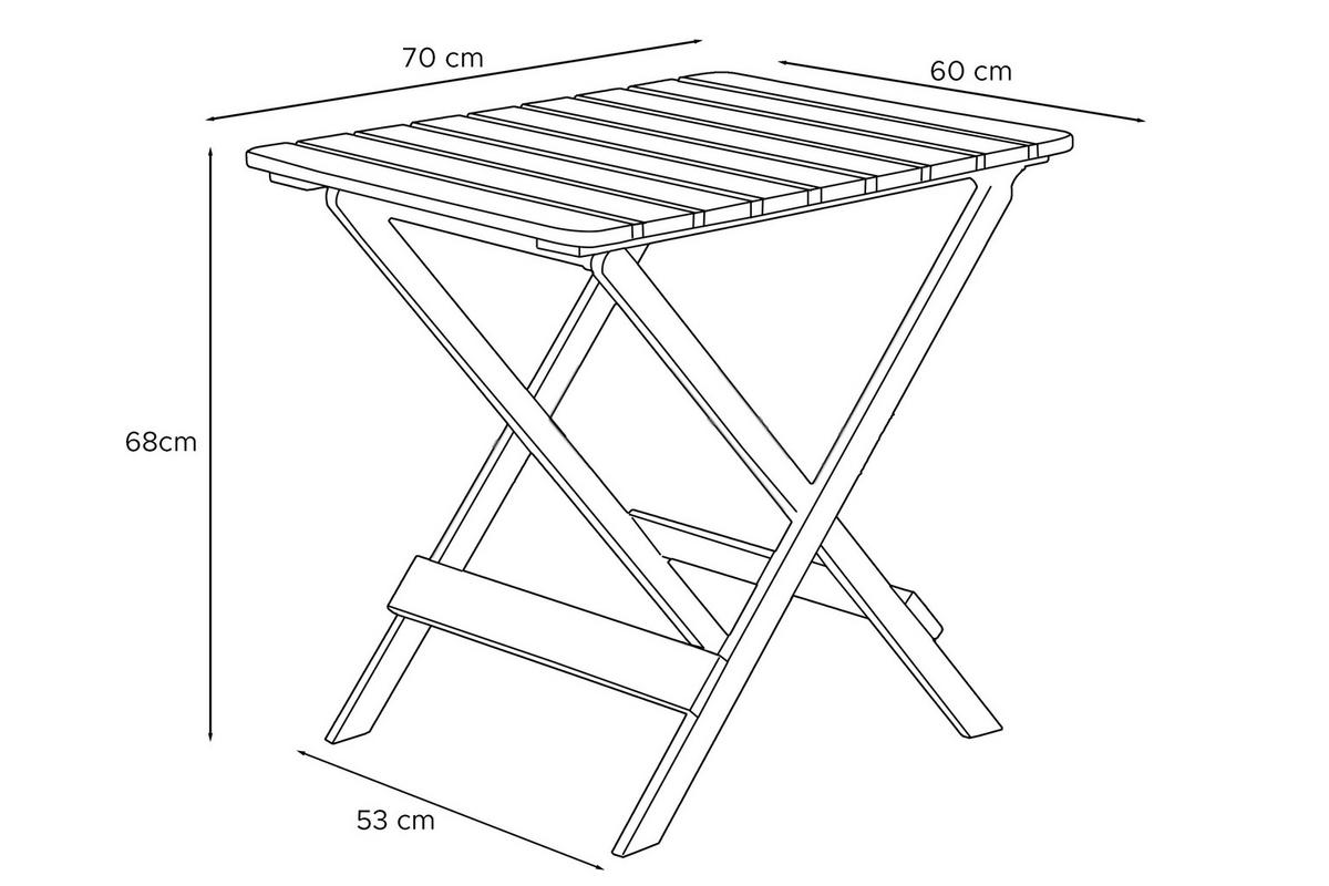 BALKONMÖBEL MELES für 2 Personen, braun - Braun, Holz - KONSIMO®