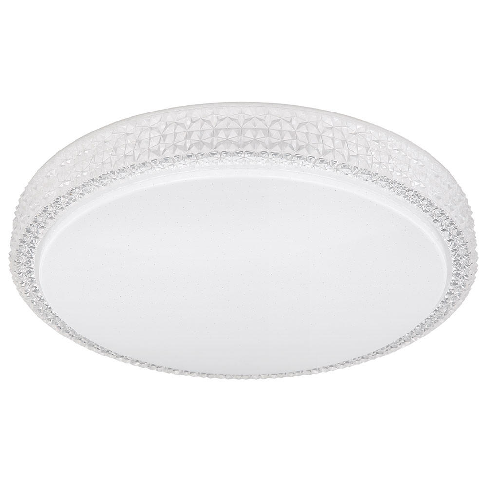 LED DECKENLEUCHTE Metall Kristalloptik Weiß - Klar, Metall (40/40/8.5cm)