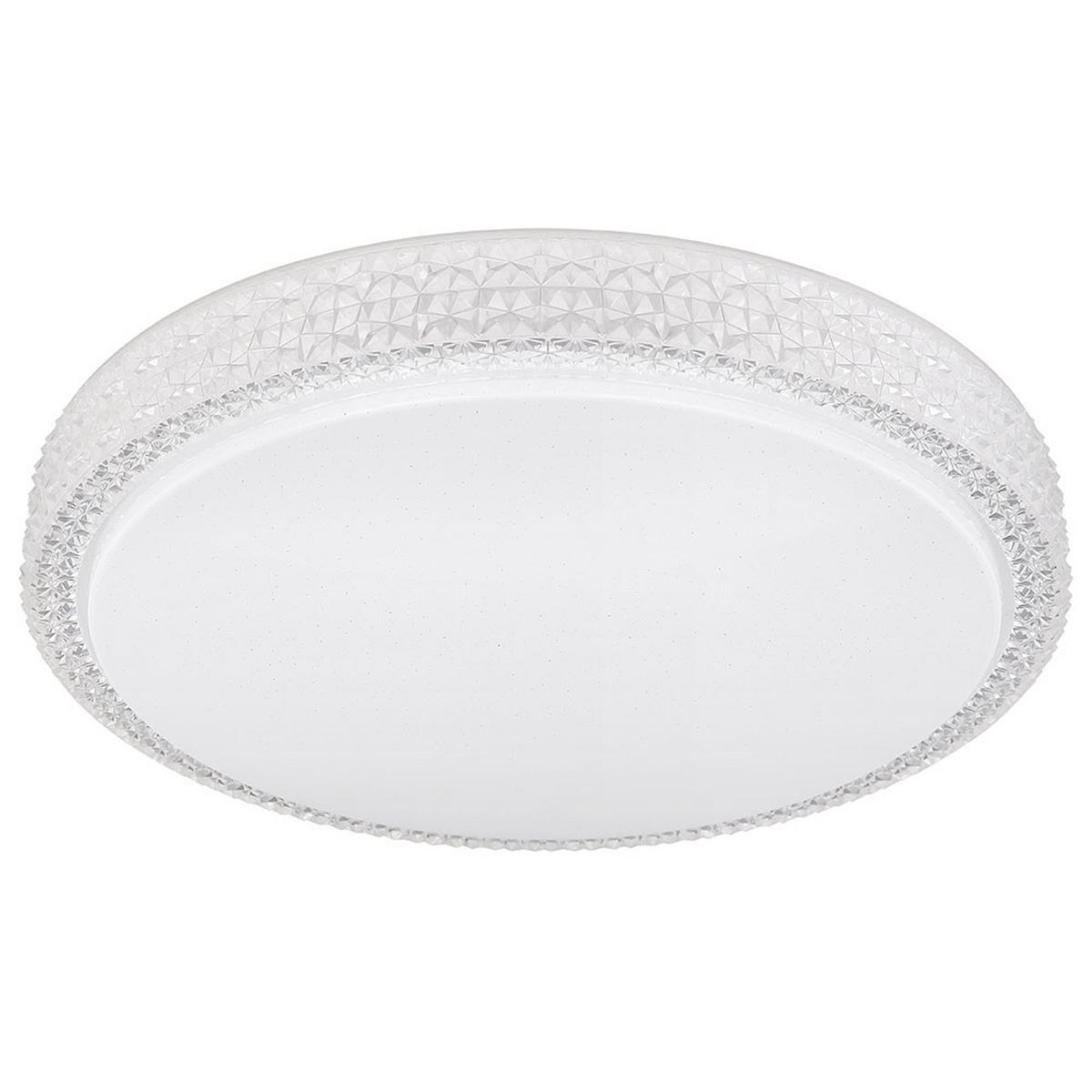 LED DECKENLEUCHTE Metall Kristalloptik Weiß - Klar, Metall (40/40/8.5cm)