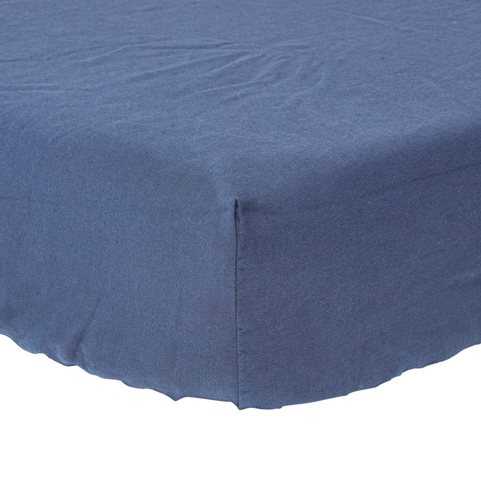 LEINEN-SPANNBETTLAKEN extra hoch, 60% Leinen & 40% Baumwolle - Blau, Textil (140/190cm) - Homescapes