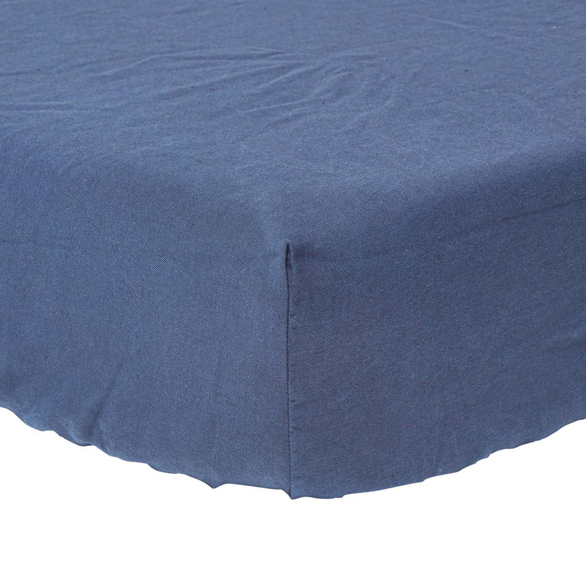 LEINEN-SPANNBETTLAKEN extra hoch, 60% Leinen & 40% Baumwolle - Blau, Textil (180/200cm) - Homescapes
