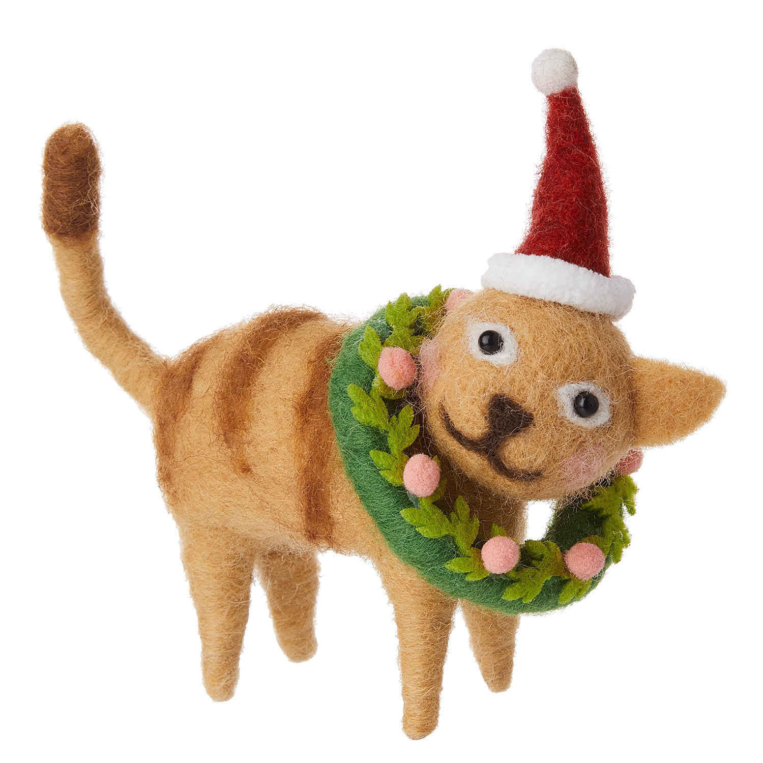 BAUMANHÄNGER Hang On Katze mit Kranz - Hellbraun, Textil (5/10/11cm) - Butlers