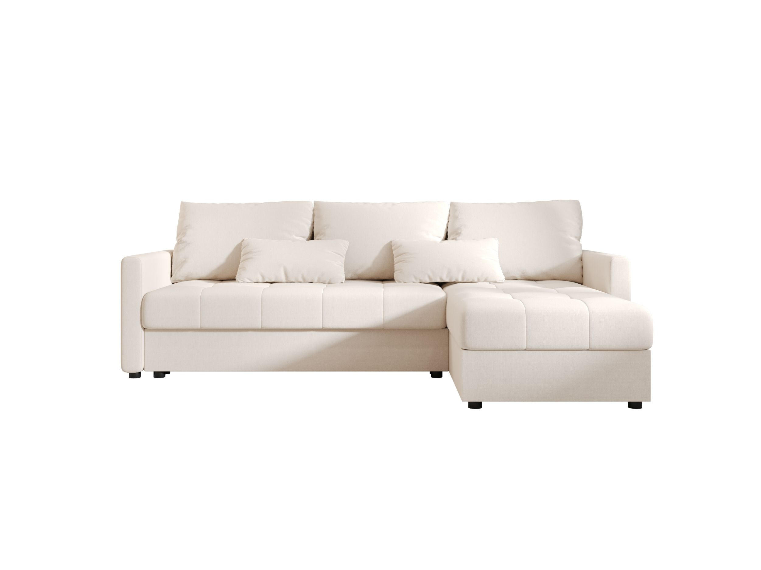 ECKSOFA MOS L BIS Cosmic 10 Rechts mit Schlaffunktion - Beige, Textil (220/143cm) - Bedante