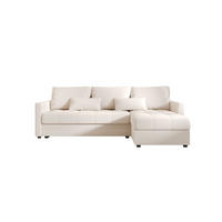 ECKSOFA MOS L BIS Cosmic 10 Rechts mit Schlaffunktion - Beige, Textil (220/143cm) - Bedante