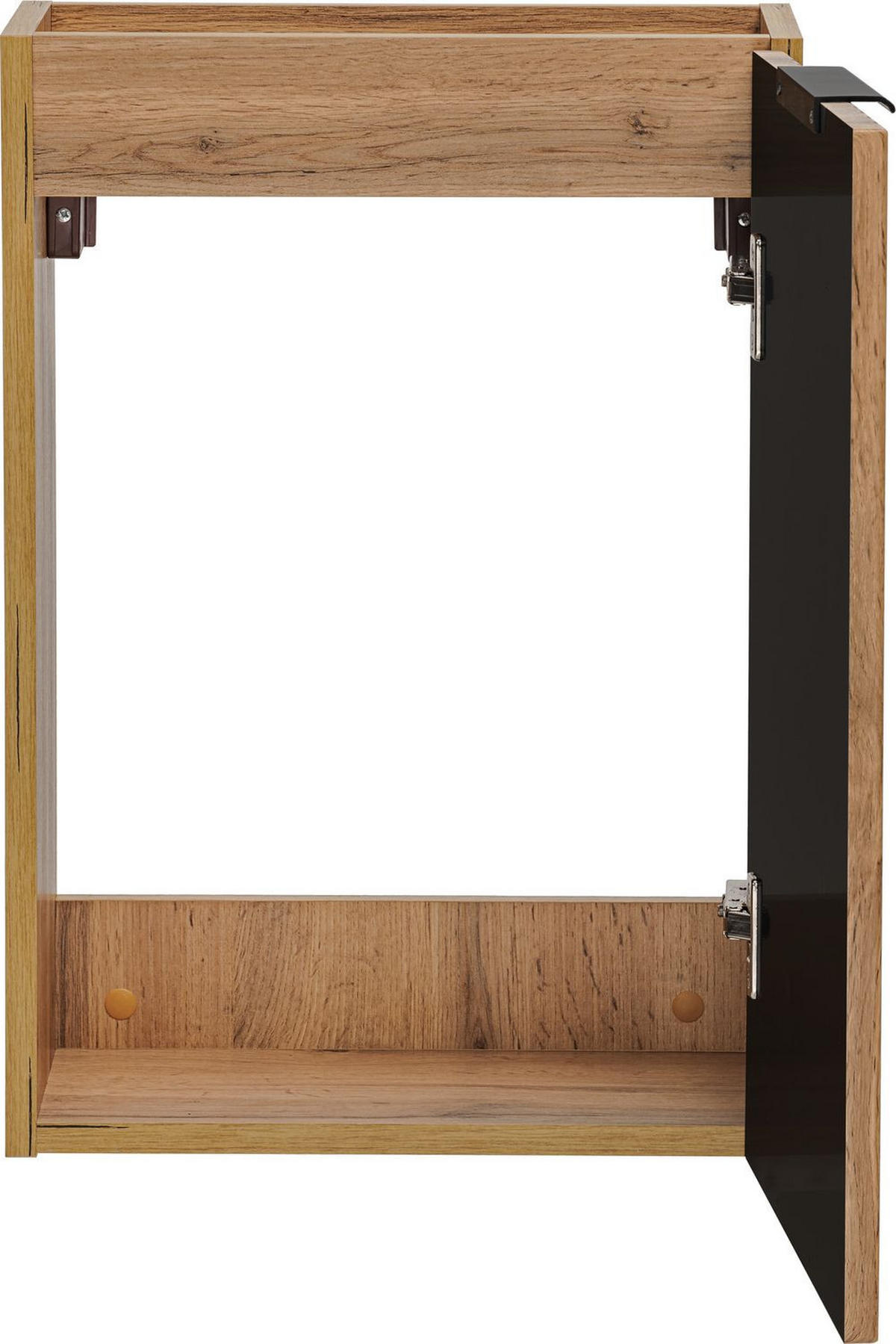 WASCHBECKENUNTERSCHRANK Niva hängend mit Rillenfronten in Eiche Braun, 40/57/22 cm - Eiche Wotan/Multicolor, Holzwerkstoff/Kunststoff (40/57/22cm) - WFL GROUP