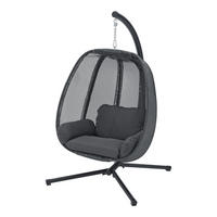 HÄNGESESSEL Abegondo - Dunkelgrau, Kunststoff (120/168/108cm) - [en.casa]