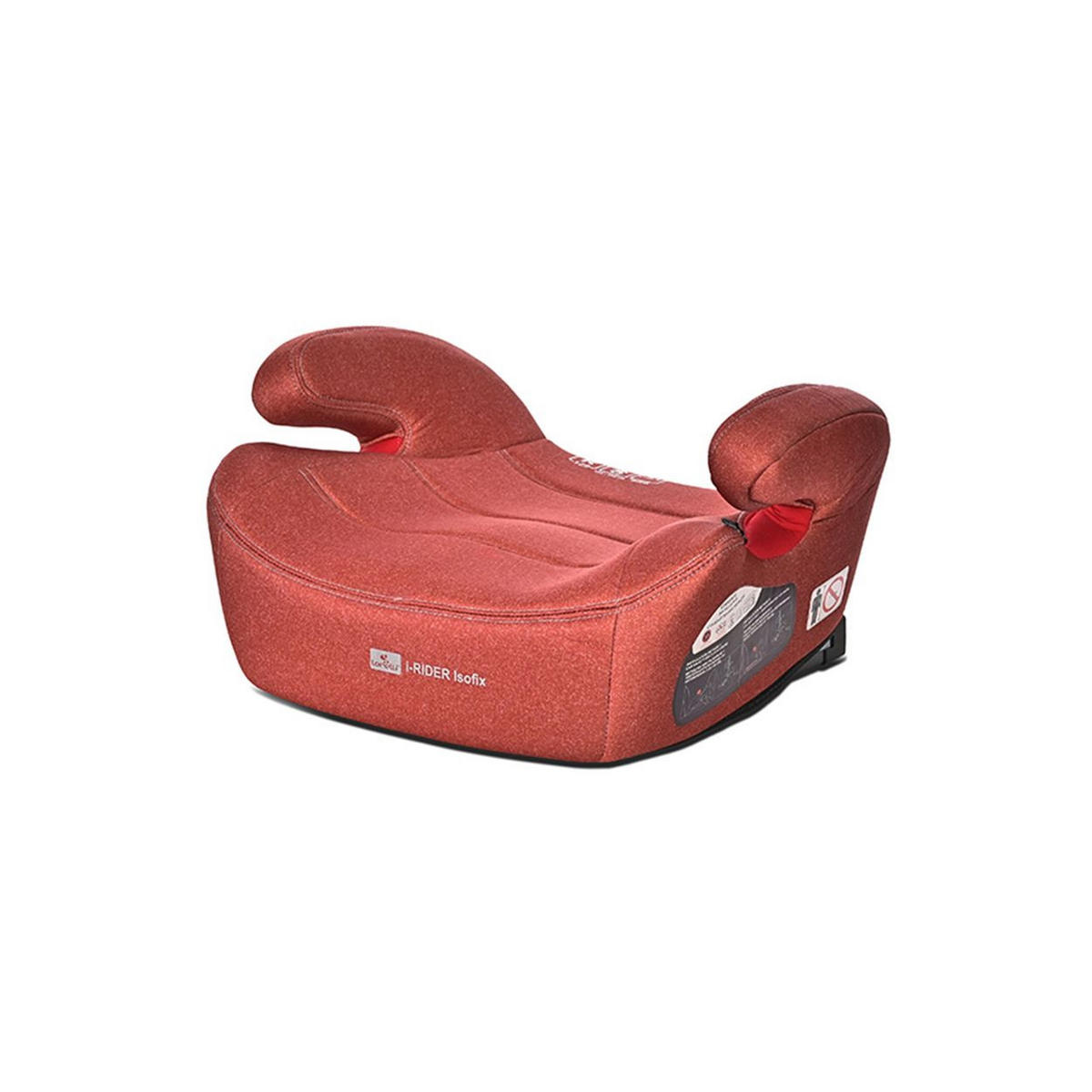 KINDERSITZERHÖHUNG i-Rider i-Size rot (125-150cm) Isofix Armlehne abnehmbarer Bezug - Rot, Kunststoff (43/20/38cm) - Lorelli