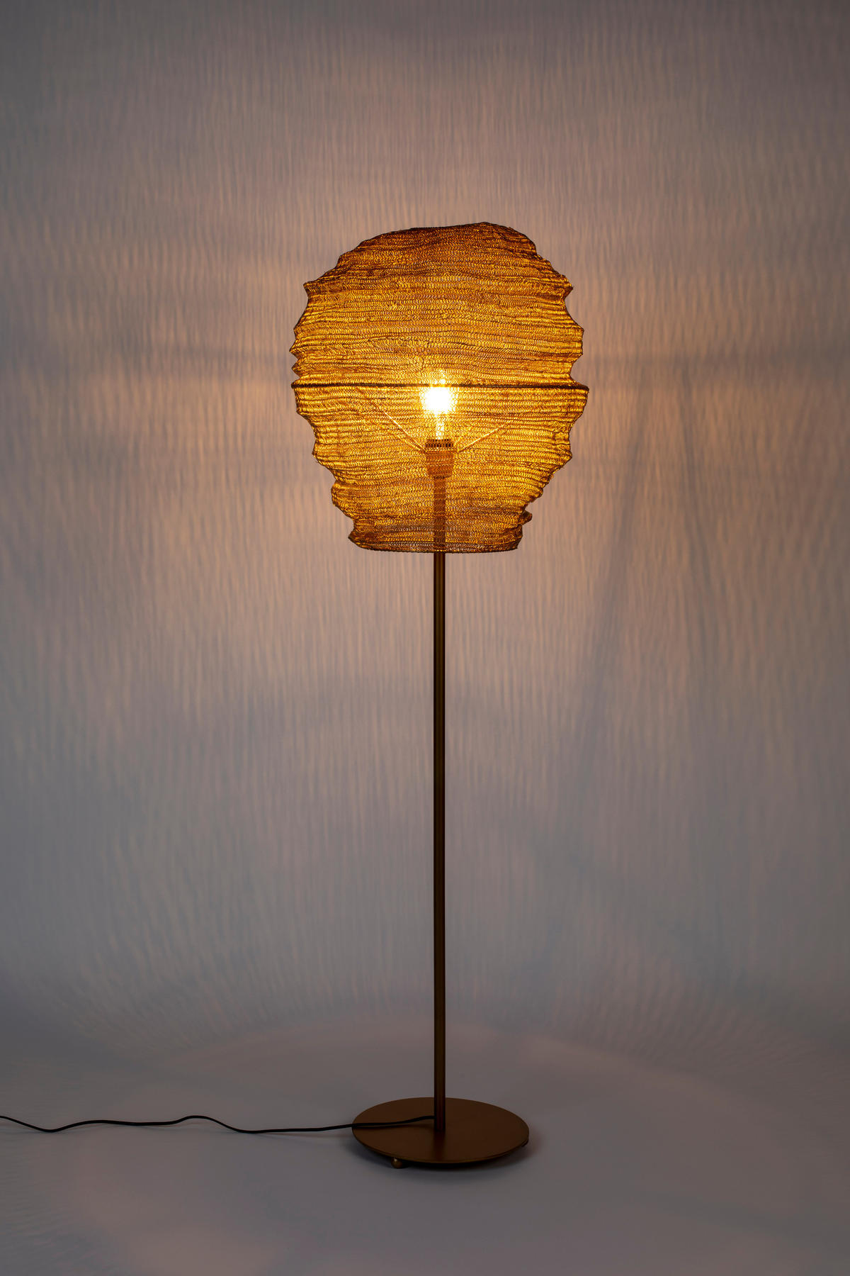 STEHLAMPE Lena - Gold - 51/51/154 cm - Goldfarben, Metall (51/51/154cm)