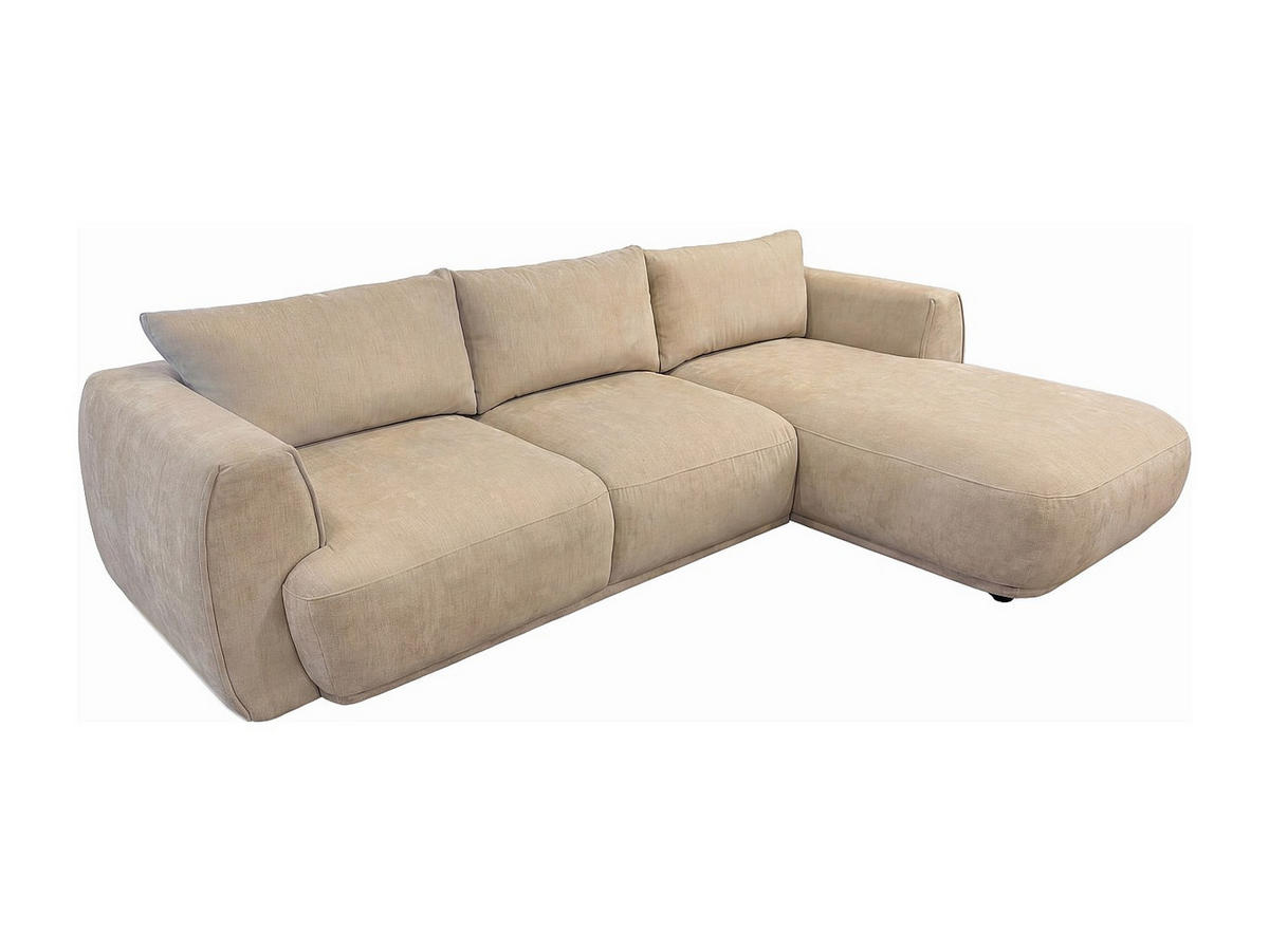 SOFA - 5 Personen - stoff - beige Pukima - Beige, Kunststoff/Textil (276/97cm) - Vente-Unique