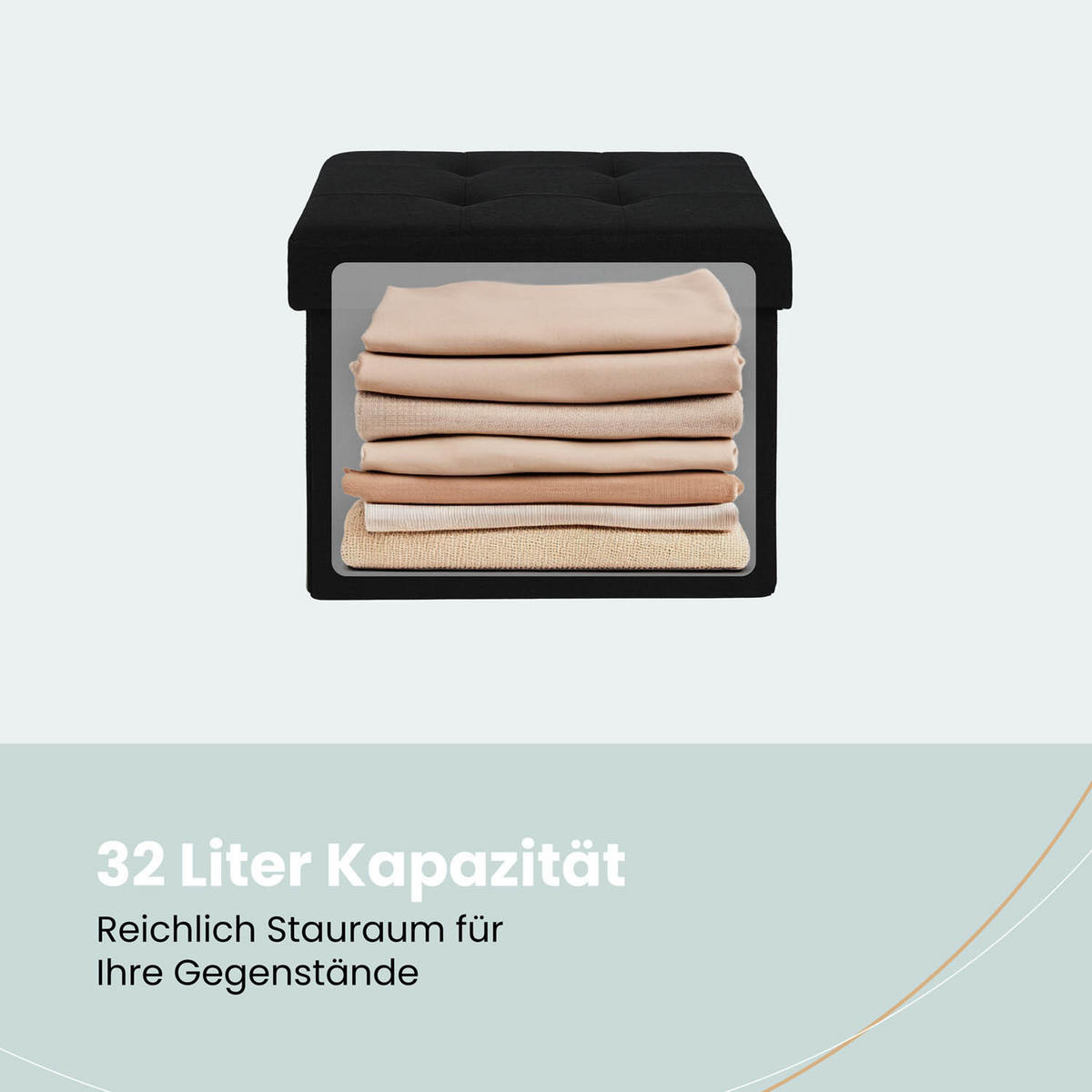 SITZHOCKER 41/31/31 cm, Schwarz - Schwarz, Kunststoff (31/31/41cm) - Blumtal