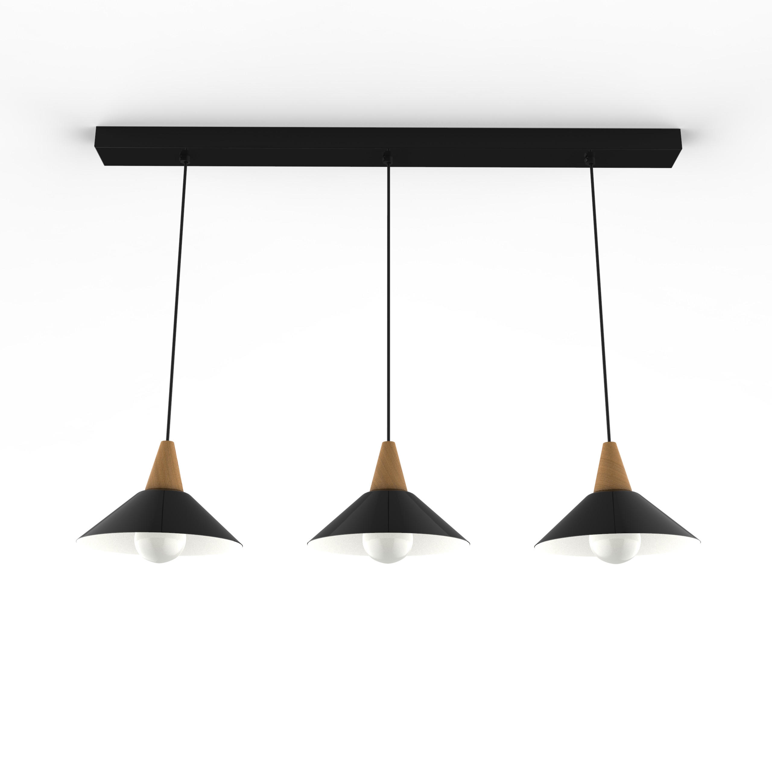 HÄNGELEUCHTE - Schwarz, Metall (25/100/16cm) - Lumicom