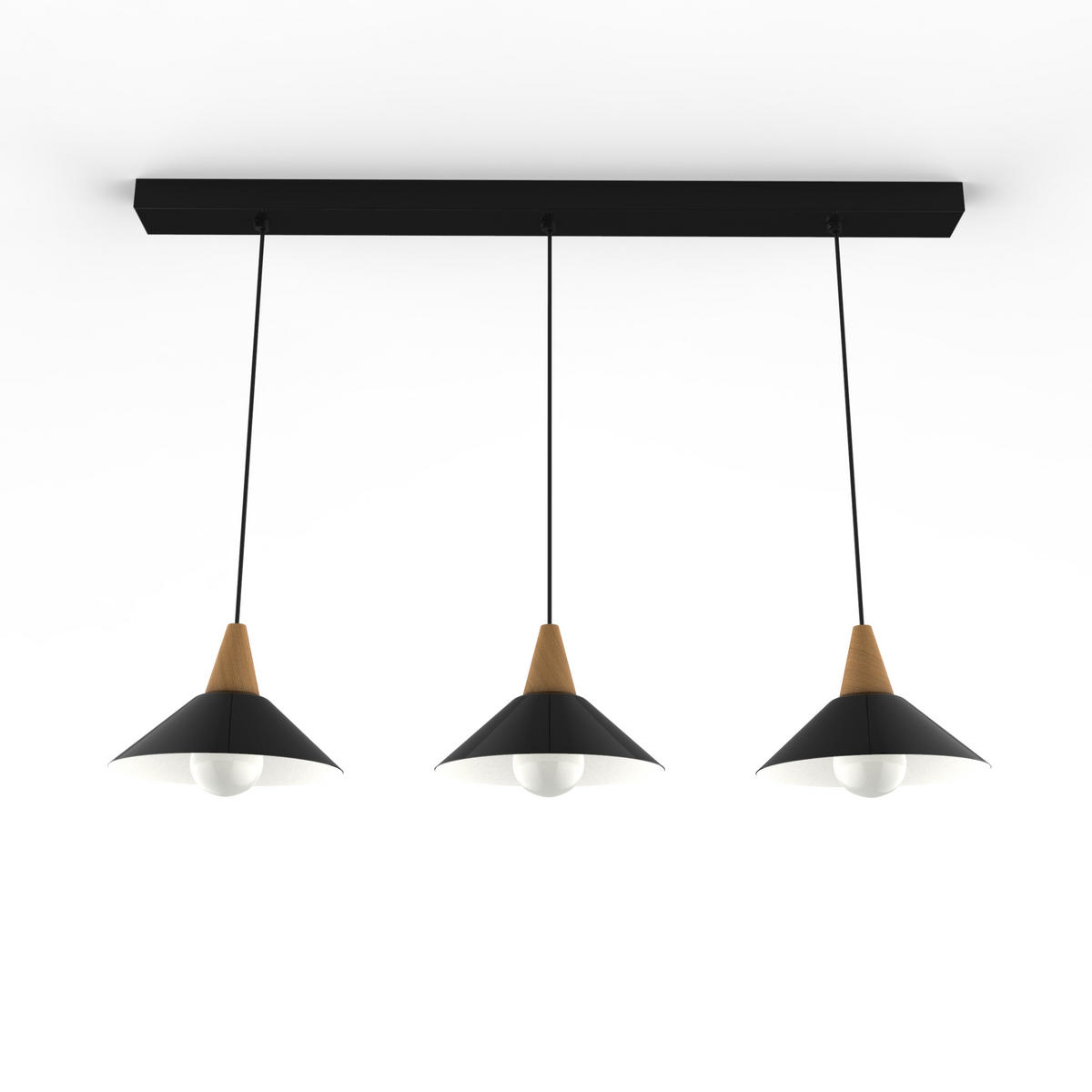 HÄNGELEUCHTE - Schwarz, Metall (25/100/16cm) - Lumicom