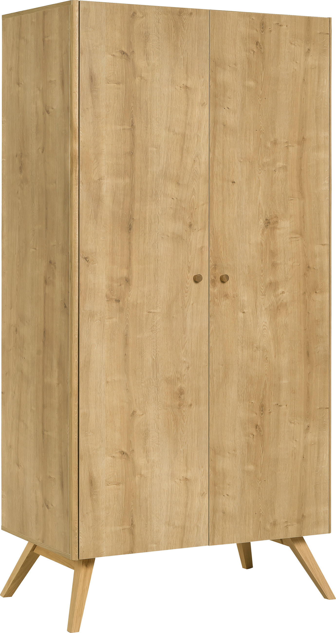 KLEIDERSCHRANK 2-TÜRIG NATURE - Eichefarben, Holzwerkstoff (101/208/58cm) - Vox Möbel