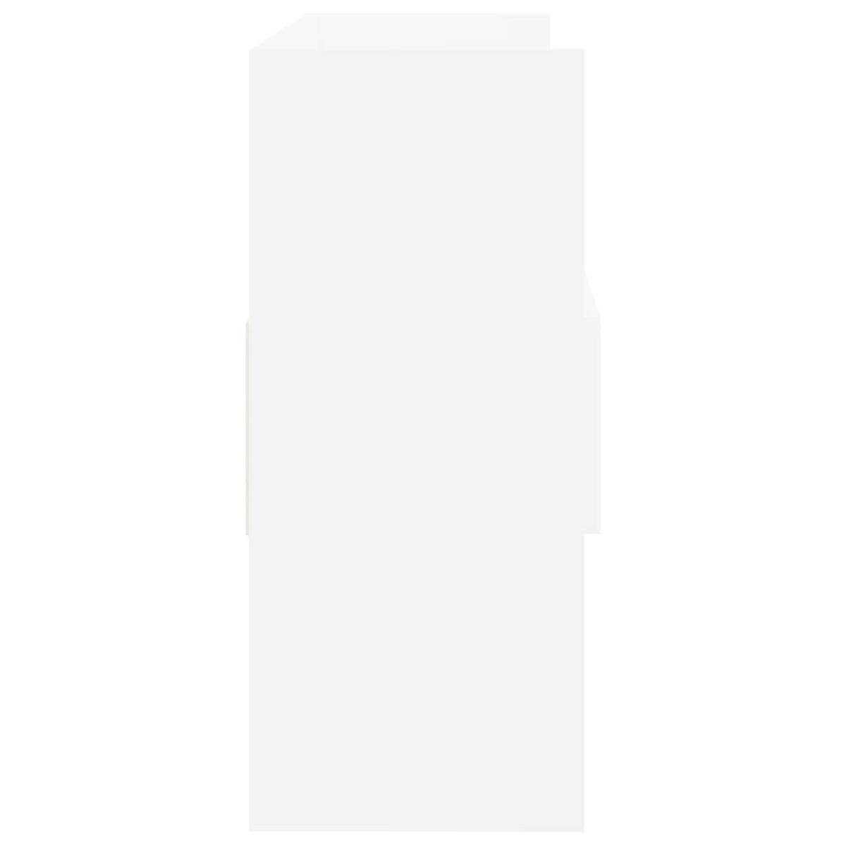 SIDEBOARD mit 3 Fächern, 3 Schubladen 105/30/70 cm aus Holzwerkstoff Weiß - Weiß, Holz (105/70/30cm) - vidaXL