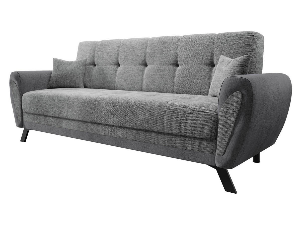 SCHLAFSOFA Kaja - Blaugrau/Schwarz, Holz/Textil (228/93/90cm) - MIRJAN24