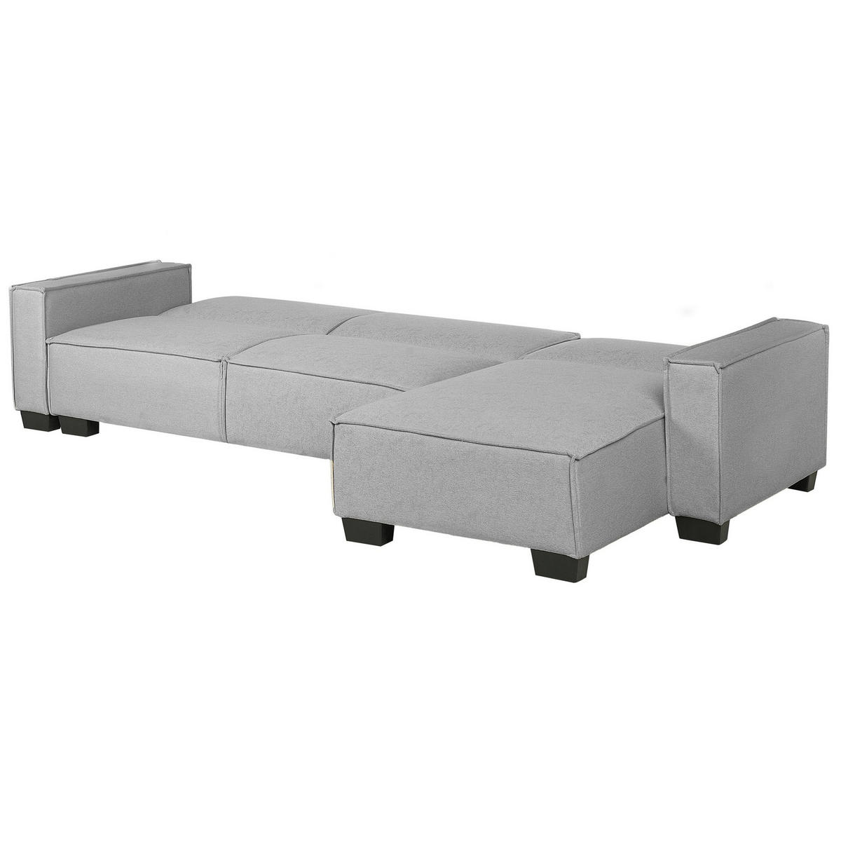 ECKSOFA Polsterbezug Hellgrau rechtsseitig Romedal - Hellgrau, Textil (290/173cm) - Beliani
