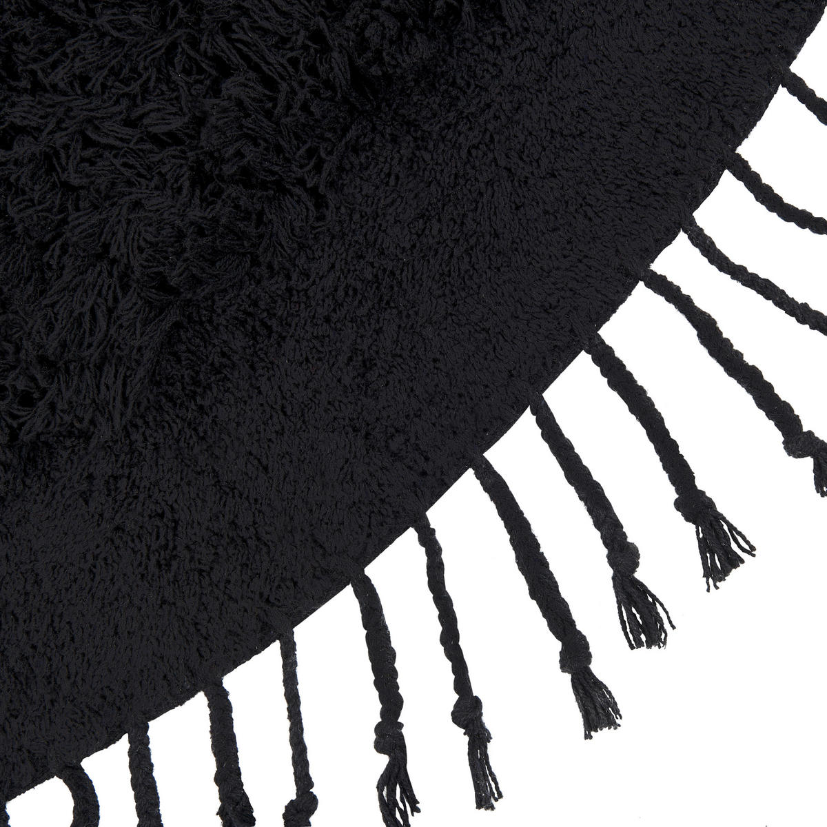 SHAGGY-TEPPICH Bitlis 140/140 cm - Schwarz, Textil (140/140cm) - Beliani