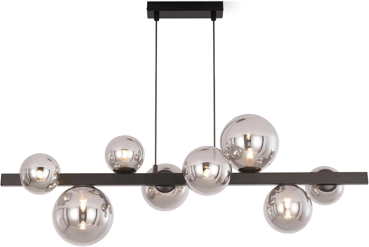 PENDELLEUCHTE Rose 90/25/160 cm - Schwarz, Metall (90/25/160cm) - ZMH