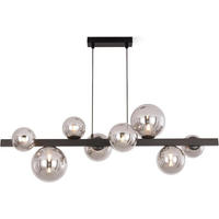 PENDELLEUCHTE Rose 90/25/160 cm - Schwarz, Metall (90/25/160cm) - ZMH