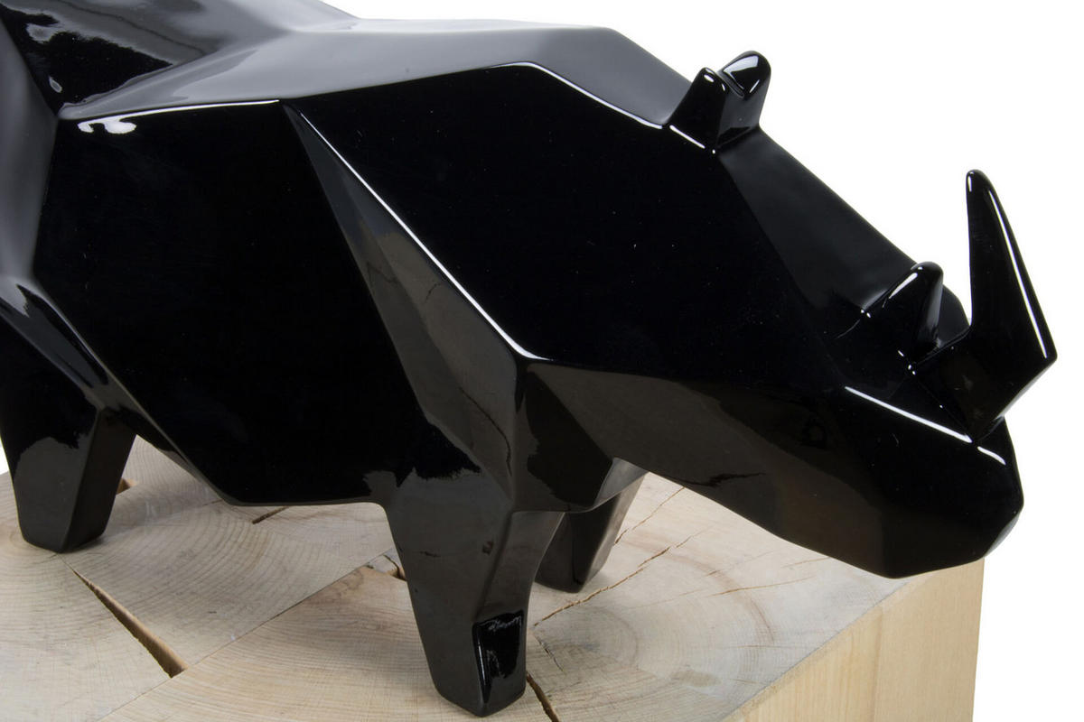 SKULPTUR Schwarz 40/20 cm - Schwarz, Stein (1.75/20/14cm) - KUNSTLOFT