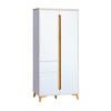 KLEIDERSCHRANK Gapi brilliantweiß / Bergesche 90 / 52 / 199cm - Multicolor/Weiß, Holz/Holzwerkstoff (90/199/52cm) - Feldmann-Wohnen