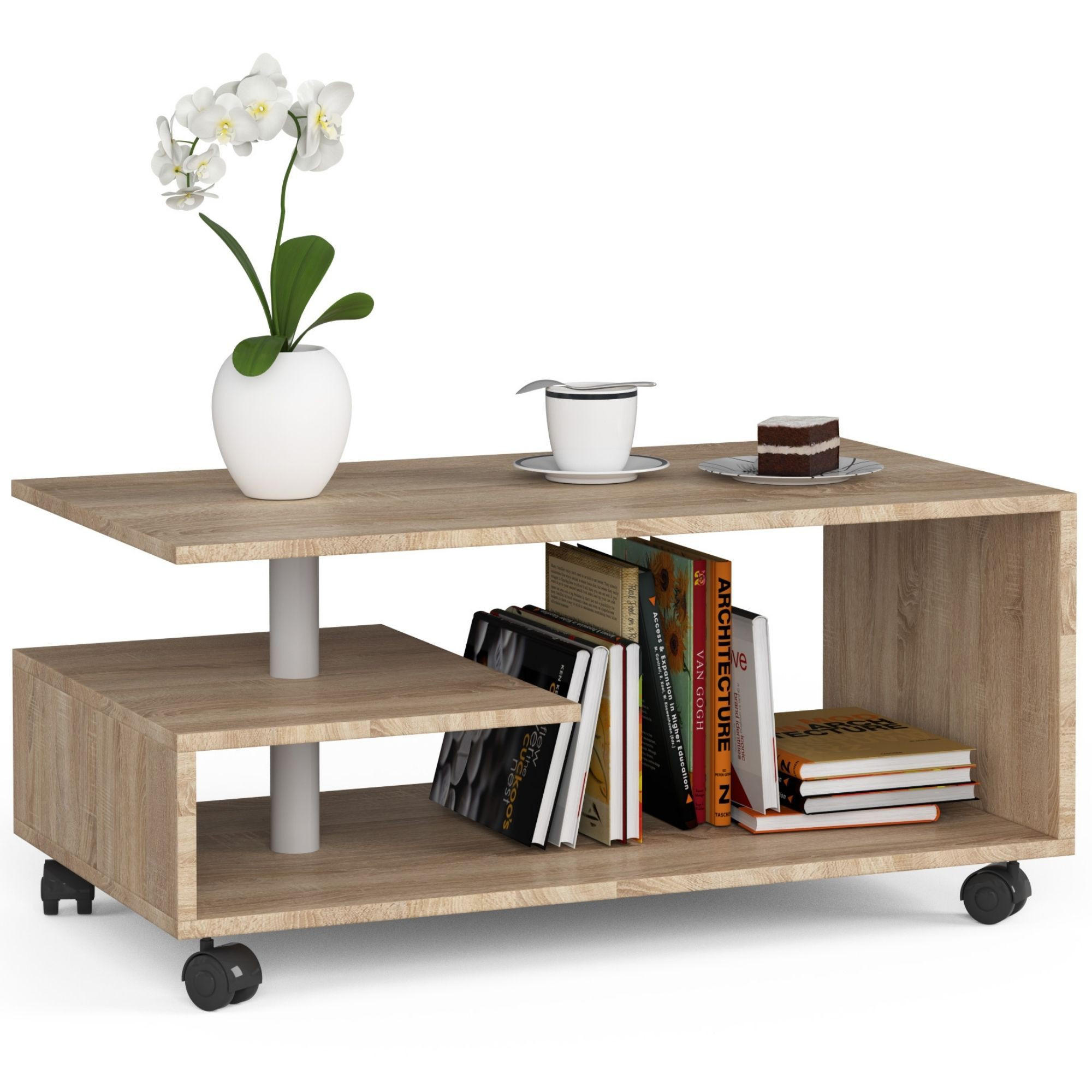 designimpex Couchtisch Sonoma Eiche 90x40x50 cm
