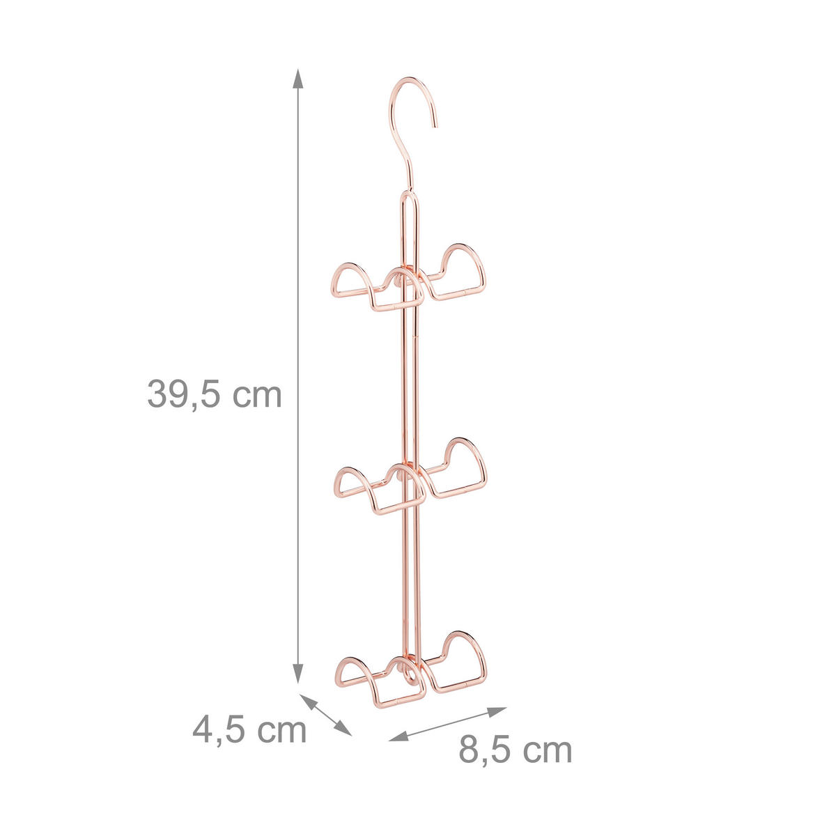 VEŠIAK na tašky - medená, kov (4.5cm) - Relaxdays