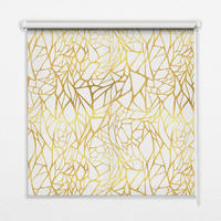 VNÚTORNÁ roleta - okenná roleta - roleta - 100x140 cm - Žltý vzor - žltá, plast (100/140/0.5cm) - TULUP