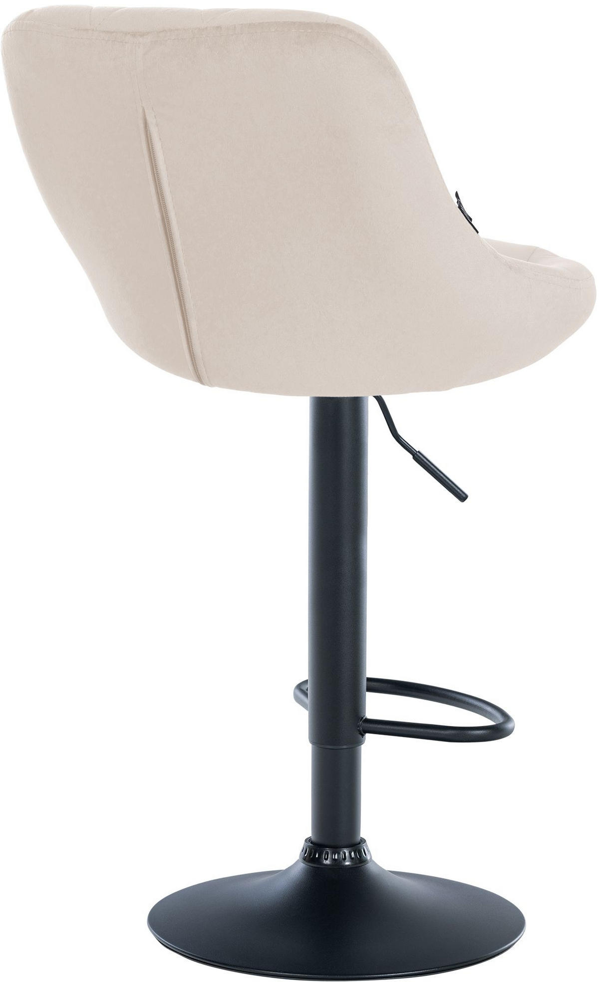 BARHOCKER Stoff creme - Creme/Schwarz, Textil/Metall (46/83/49cm) - CLP