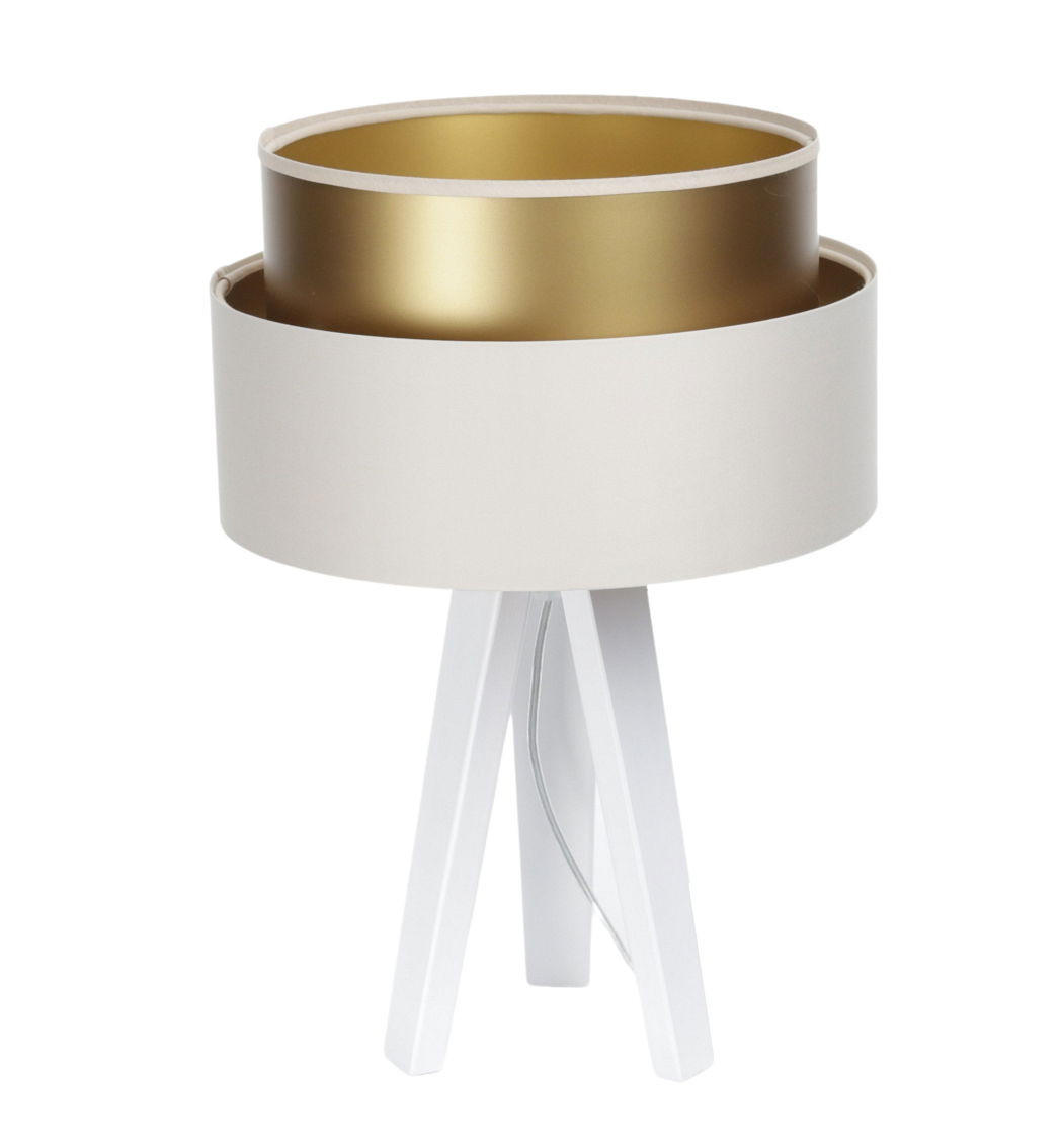 TISCHLAMPE Gold 30/45 cm - Weiß, Kunststoff (30/0.7/45cm) - ONZENO