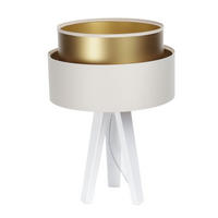 TISCHLAMPE Gold 30/45 cm - Weiß, Kunststoff (30/0.7/45cm) - ONZENO