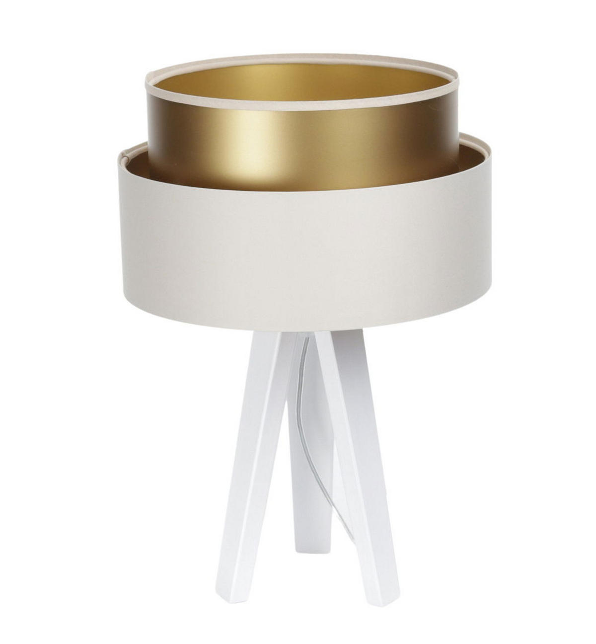 TISCHLAMPE Gold 30/45 cm - Weiß, Kunststoff (30/0.7/45cm) - ONZENO