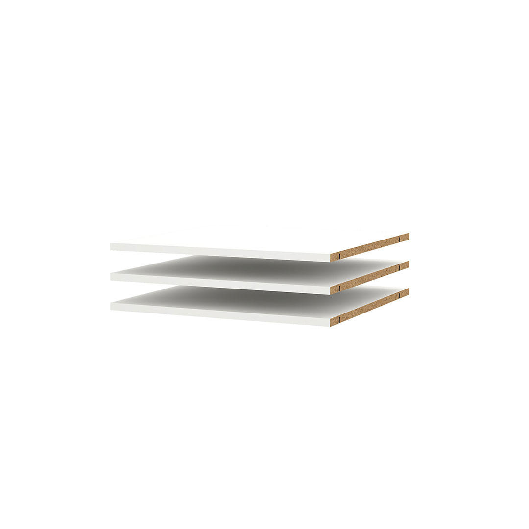 REGALBÖDEN, für Kleiderschrank Catania, Weiß, Holzwerkstoff, 2 x 55 x 57 cm - Weiß, Holzwerkstoff (2/57/55cm) - ebuy24