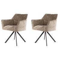 ESSZIMMERSTUHL Raster Beige 61/62/82 cm - Hellbraun, Textil (62/82/61cm) - Hoyz Collection