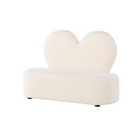 SOFFA Kids för 2 personer 98 x 36 x 65 cm – vit - Vit, Textil (98/65/36cm) - ebuy24